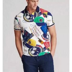 Polo Ralph Lauren Nautical Racing 12M Yatcht Challenge Mens Polo Shirt XS *Rare*